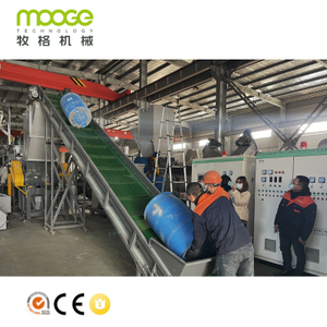 Tambour en plastique de rebut de HDPE/baril déchiquetant écrasant la machine de réutilisation en plastique de lavage